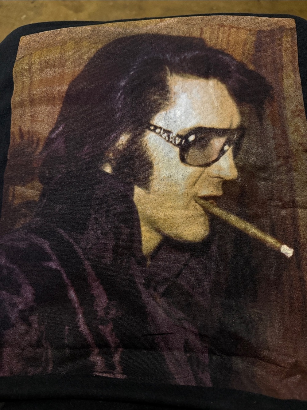 Elvis Presley Black Graphic Shirt with Vintage Portrait Print 2XL